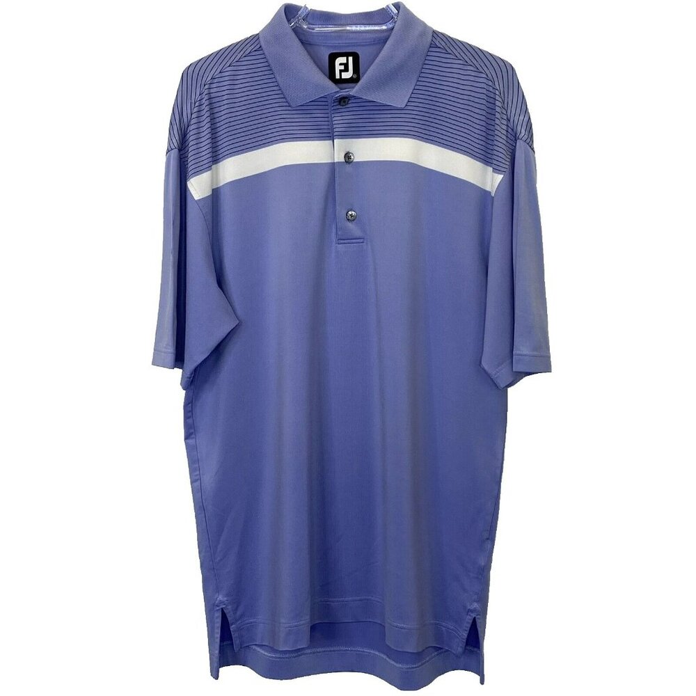 FOOTJOY FJ Golf Polo Shirt Mens Size Medium Lavender Purple Short Sleeve Top
